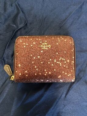 Brand New Coach Glitter Zip Wallet